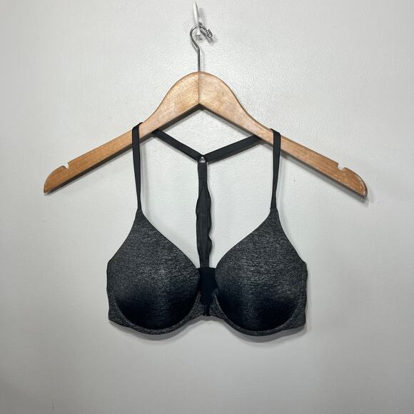 SOMA Bra Black Geo Lace Stunning Support Full Coverage Comfort Underwire 34D - Picture 1 of 7